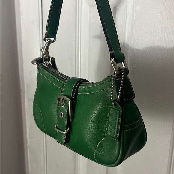 Coach 7542 Vibrant Green Leather Shoulder Bag - Picture 5 of 5